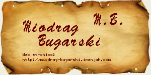 Miodrag Bugarski vizit kartica